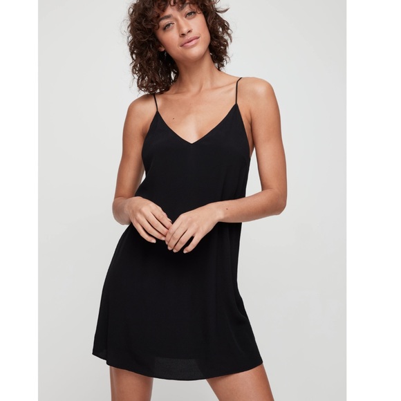 Aritzia Dresses & Skirts - Aritzia Wilfred Free Vivienne Black Slip Dress S